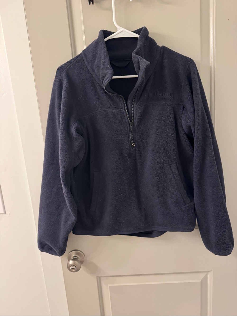 lululemon athletica Navy Quarter-Zip Fleece Pullover